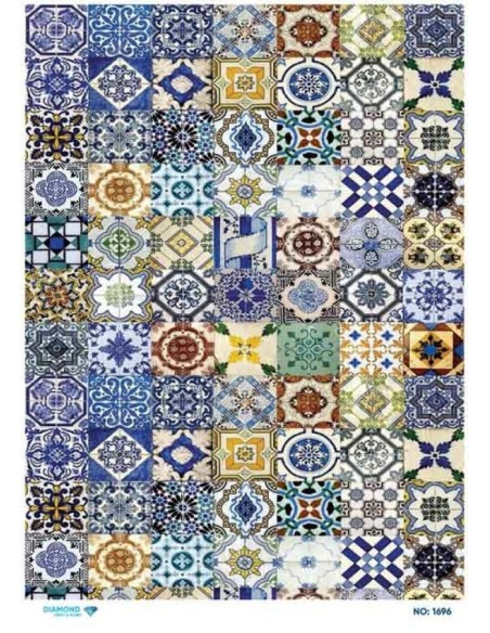 1696 Diamond Pirinç Dekopaj Kağıdı 30x42cm