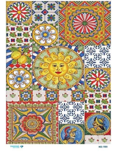 1701 Diamond Pirinç Dekopaj Kağıdı 30x42cm