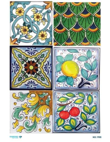 1705 Diamond Pirinç Dekopaj Kağıdı 30x42cm