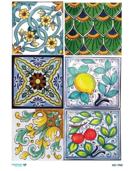 1705 Diamond Pirinç Dekopaj Kağıdı 30x42cm