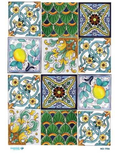 1706 Diamond Pirinç Dekopaj Kağıdı 30x42cm