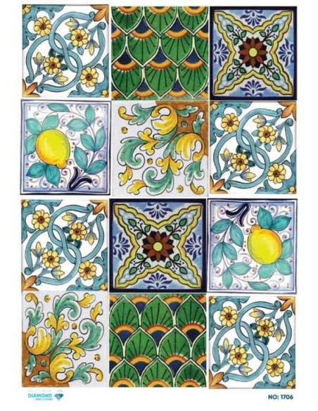 1706 Diamond Pirinç Dekopaj Kağıdı 30x42cm