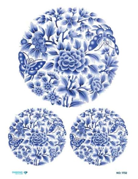 1732 Diamond Pirinç Dekopaj Kağıdı 30x42cm