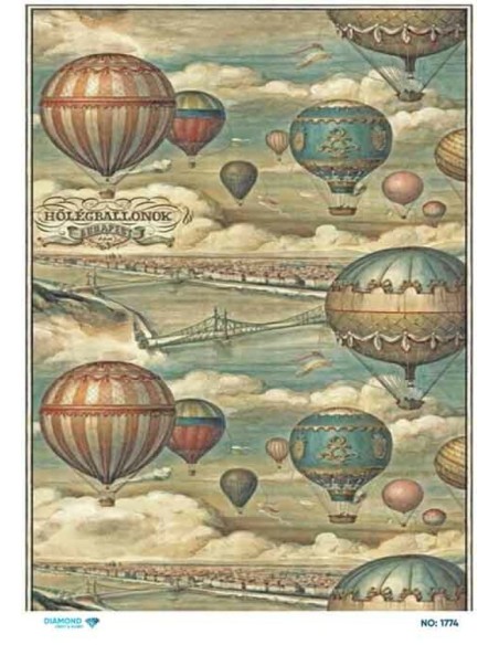 1774 Diamond Pirinç Dekopaj Kağıdı 30x42cm