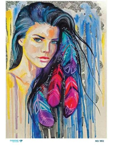 1812 Diamond Pirinç Dekopaj Kağıdı 30x42cm