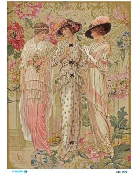 1829 Diamond Pirinç Dekopaj Kağıdı 30x42cm
