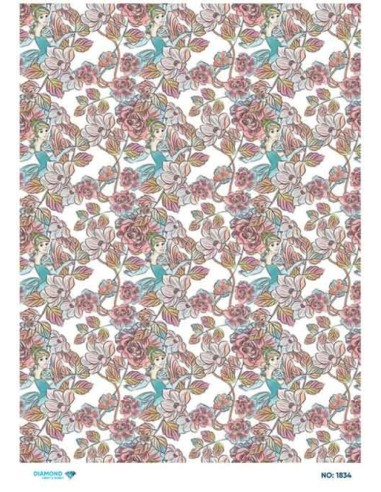 1834 Diamond Pirinç Dekopaj Kağıdı 30x42cm