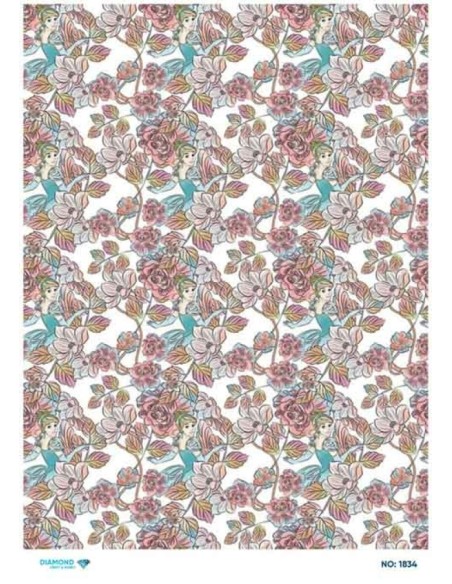 1834 Diamond Pirinç Dekopaj Kağıdı 30x42cm