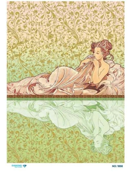 1858 Diamond Pirinç Dekopaj Kağıdı 30x42cm