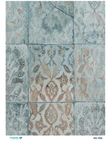 1936 Diamond Pirinç Dekopaj Kağıdı 30x42cm