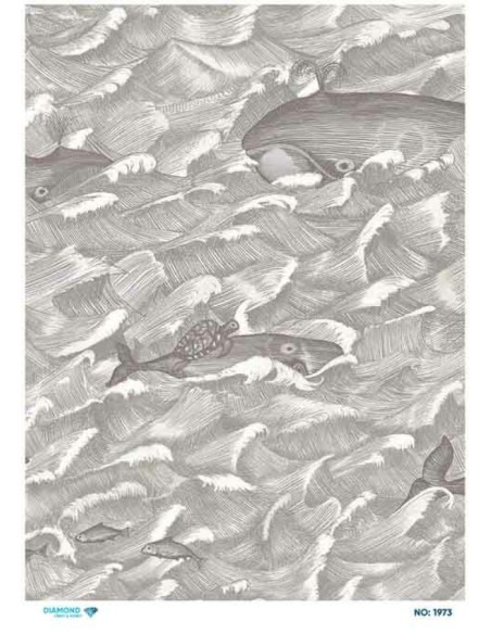 1973 Diamond Pirinç Dekopaj Kağıdı 30x42cm