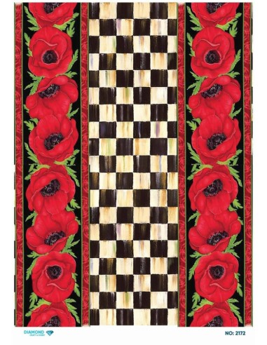 2172 Diamond Pirinç Dekopaj Kağıdı 30x42cm
