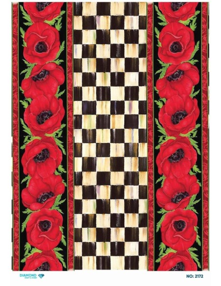 2172 Diamond Pirinç Dekopaj Kağıdı 30x42cm