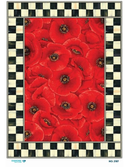 2187 Diamond Pirinç Dekopaj Kağıdı 30x42cm
