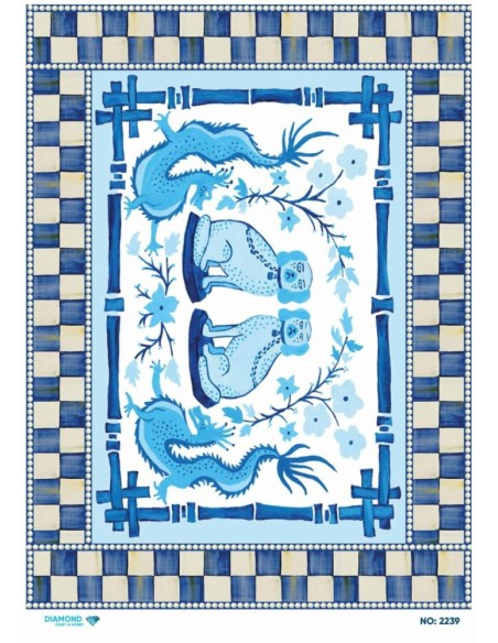 2239 Diamond Pirinç Dekopaj Kağıdı 30x42cm