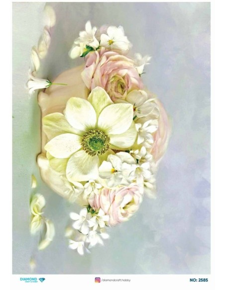 2585 Diamond Pirinç Dekopaj Kağıdı 30x42cm