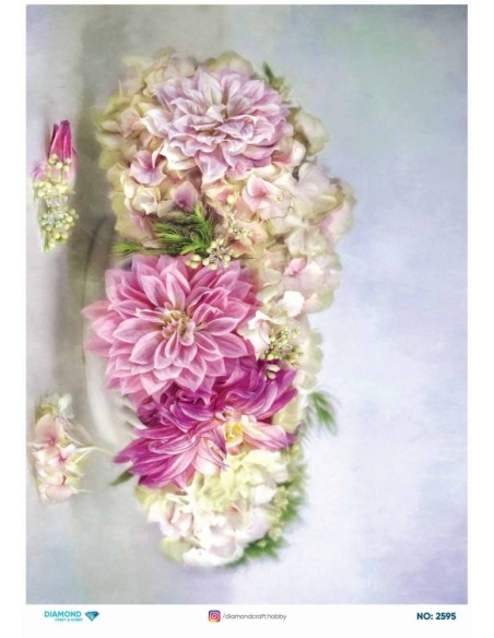 2595 Diamond Pirinç Dekopaj Kağıdı 30x42cm