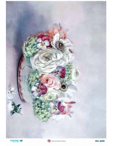 2605 Diamond Pirinç Dekopaj Kağıdı 30x42cm
