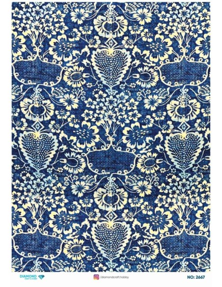 2667 Diamond Pirinç Dekopaj Kağıdı 30x42cm