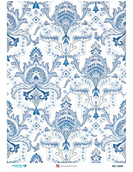 2669 Diamond Pirinç Dekopaj Kağıdı 30x42cm