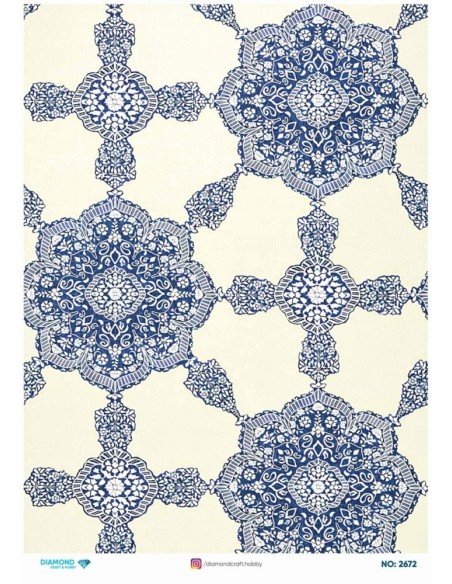 2672 Diamond Pirinç Dekopaj Kağıdı 30x42cm