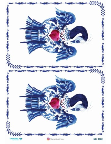 2682 Diamond Pirinç Dekopaj Kağıdı 30x42cm
