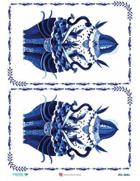 2684 Diamond Pirinç Dekopaj Kağıdı 30x42cm