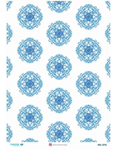 2714 Diamond Pirinç Dekopaj Kağıdı 30x42cm
