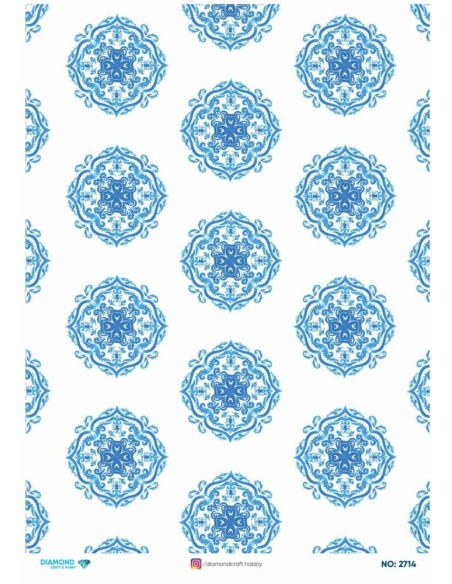 2714 Diamond Pirinç Dekopaj Kağıdı 30x42cm