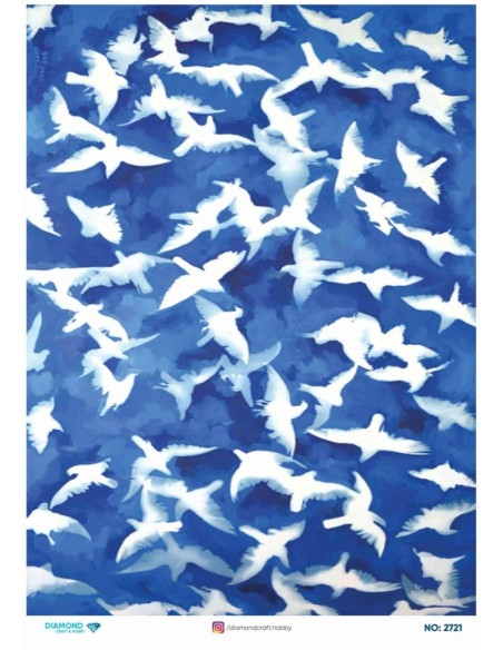 2721 Diamond Pirinç Dekopaj Kağıdı 30x42cm