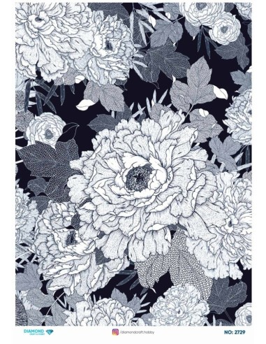 2729 Diamond Pirinç Dekopaj Kağıdı 30x42cm