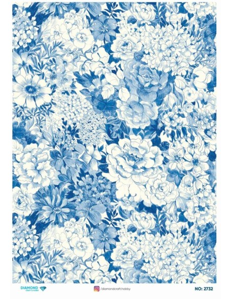 2732 Diamond Pirinç Dekopaj Kağıdı 30x42cm
