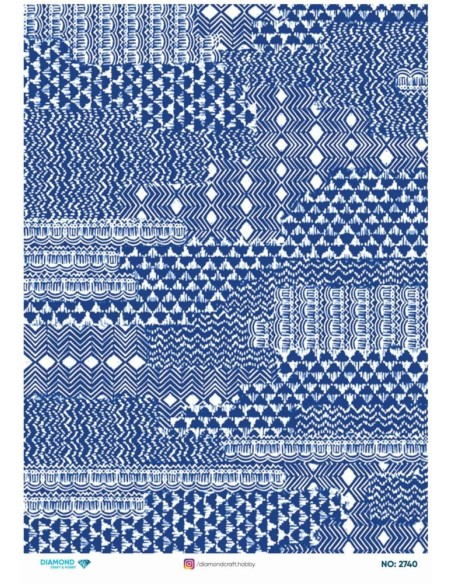 2740 Diamond Pirinç Dekopaj Kağıdı 30x42cm