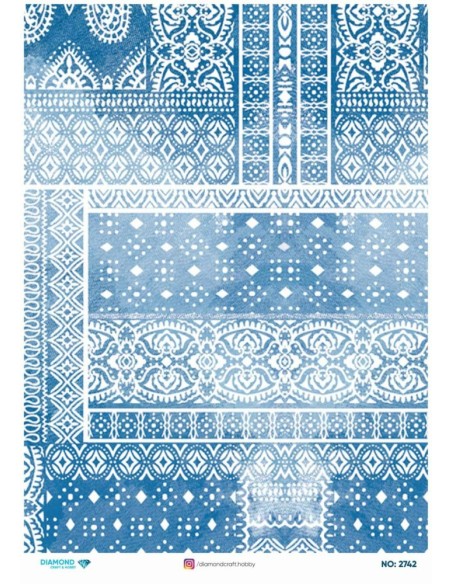 2742 Diamond Pirinç Dekopaj Kağıdı 30x42cm
