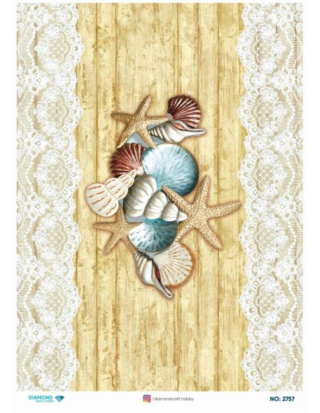 2757 Diamond Pirinç Dekopaj Kağıdı 30x42cm