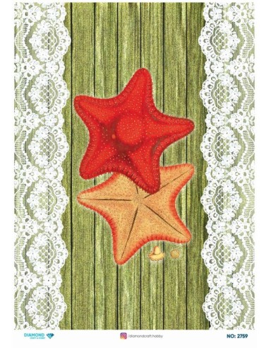 2759 Diamond Pirinç Dekopaj Kağıdı 30x42cm