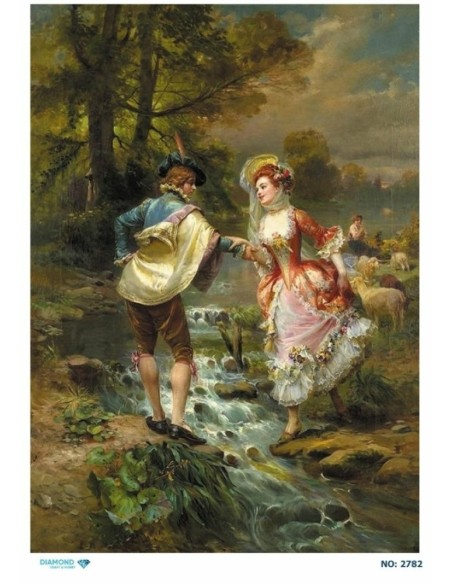 2782 Diamond Pirinç Dekopaj Kağıdı 30x42cm