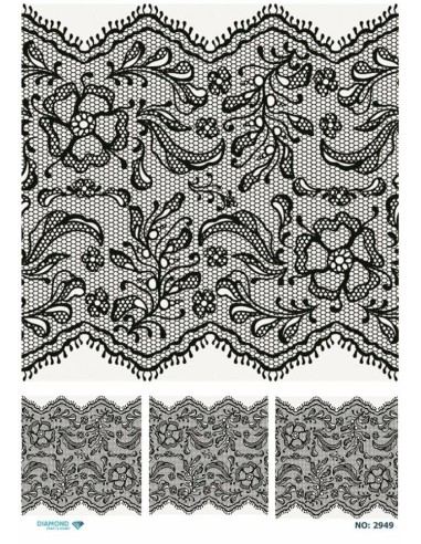 2949 Diamond Pirinç Dekopaj Kağıdı 30x42cm