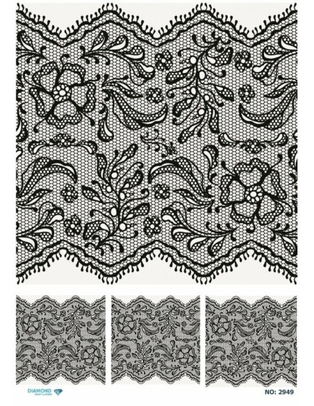 2949 Diamond Pirinç Dekopaj Kağıdı 30x42cm