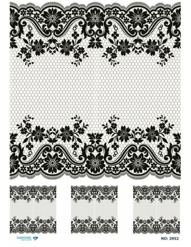 2952 Diamond Pirinç Dekopaj Kağıdı 30x42cm
