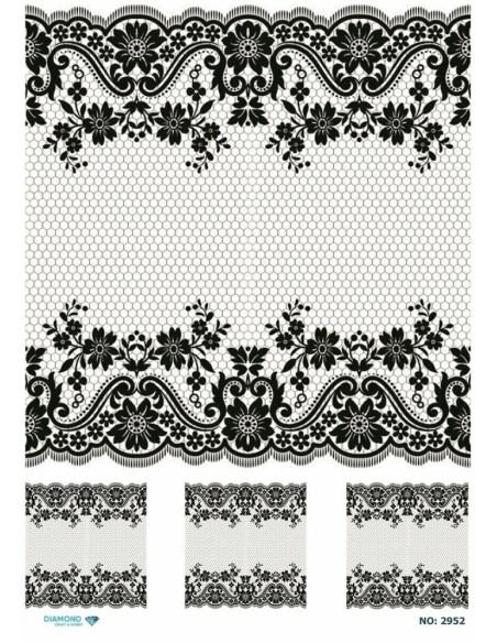 2952 Diamond Pirinç Dekopaj Kağıdı 30x42cm