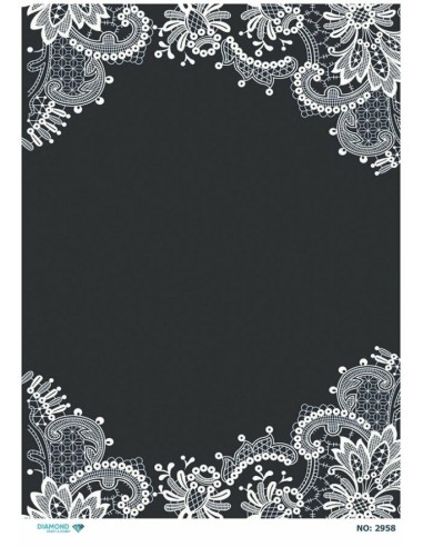 2958 Diamond Pirinç Dekopaj Kağıdı 30x42cm