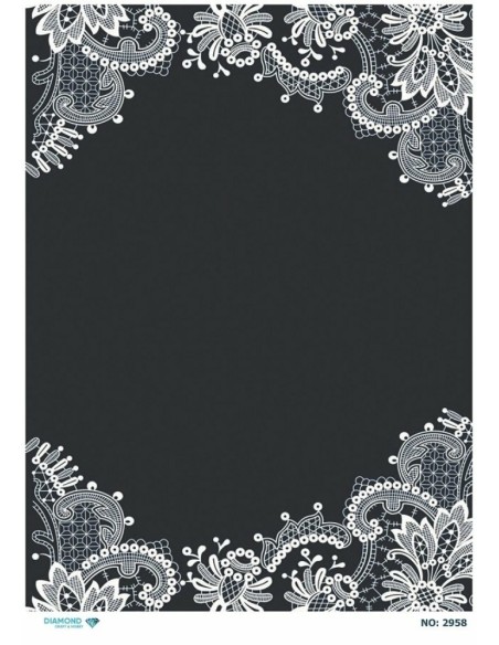 2958 Diamond Pirinç Dekopaj Kağıdı 30x42cm