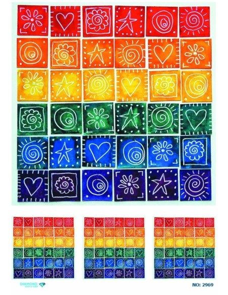 2969 Diamond Pirinç Dekopaj Kağıdı 30x42cm