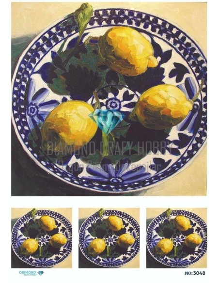 3048 Diamond Pirinç Dekopaj Kağıdı 30x42cm