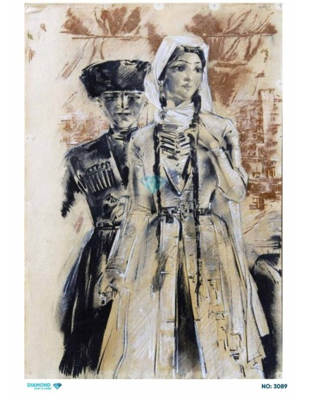 3089 Diamond Pirinç Dekopaj Kağıdı 30x42cm
