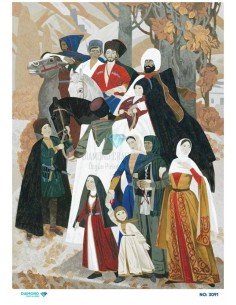 3091 Diamond Pirinç Dekopaj Kağıdı 30x42cm