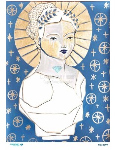 3099 Diamond Pirinç Dekopaj Kağıdı 30x42cm