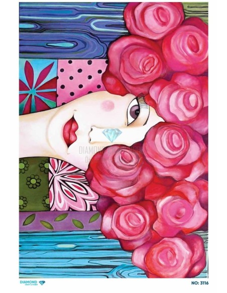 3116 Diamond Pirinç Dekopaj Kağıdı 30x42cm