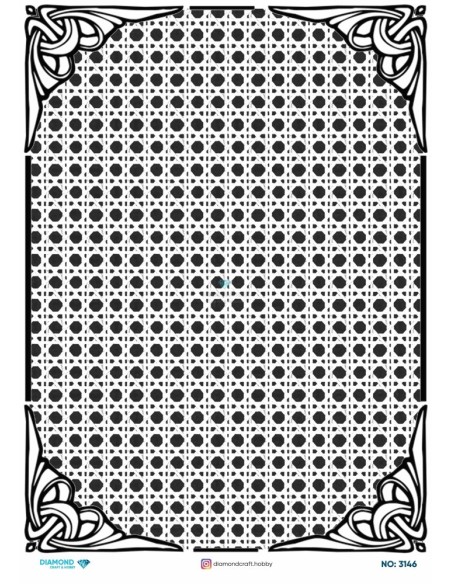 3146 Diamond Pirinç Dekopaj Kağıdı 30x42cm